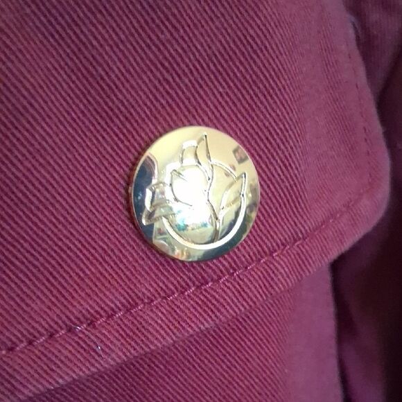 NWT DRAPER JAMES Women's Burgundy Twill Field Jacket Size XL - Picture 5 of 10